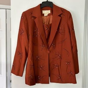 Vintage 70s Fifth Sunday Exclusive Sequin Shell Blazer Jacket plus size 14